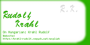 rudolf krahl business card